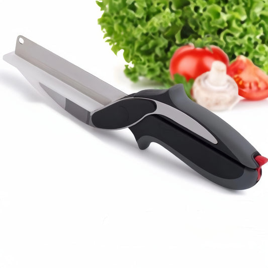 Premium Chop Scissors Cutting Board Scissors Vegetable Easy Cutter Multifunction Separable Kitchen Scissors with Knife Sharpener